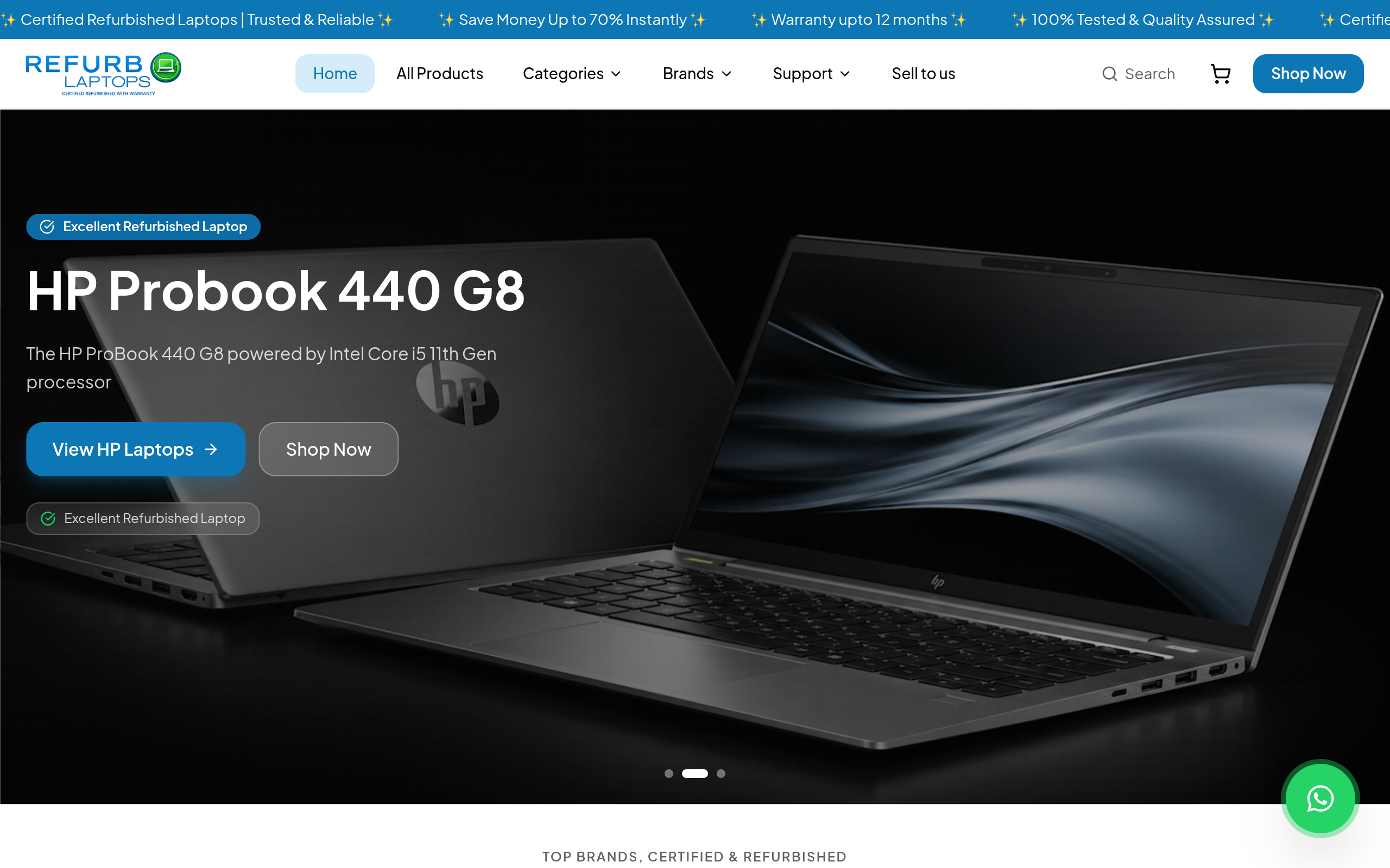 Refurb Laptops ecommerce store preview