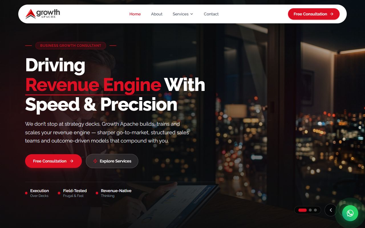 Growth Apache website preview